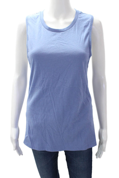 Bella + Canvas Women's Sleeveless Round Neck Workout Tank Top Blue Size S