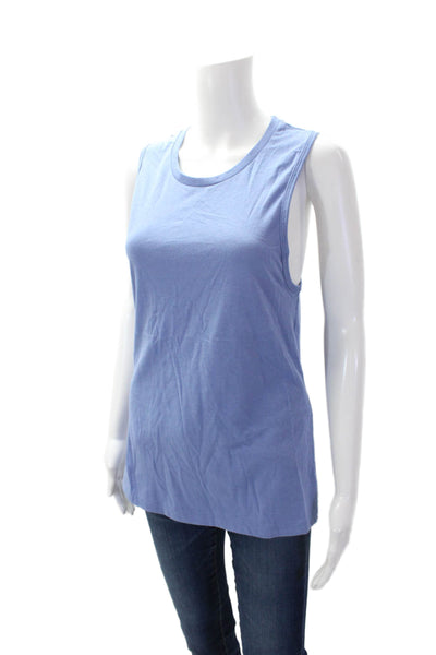 Bella + Canvas Women's Sleeveless Round Neck Workout Tank Top Blue Size S