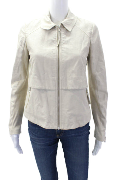 Anthropologie Women's Long Sleeves Full Zip Basic Jacket Beige Size XS