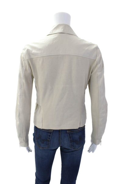Anthropologie Women's Long Sleeves Full Zip Basic Jacket Beige Size XS