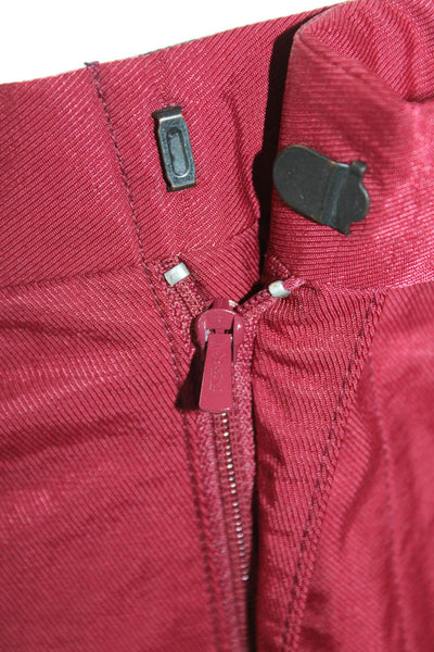 DKNY Mens Creased Mid Rise Straight Leg Dress Pants Ruby Red Size 33
