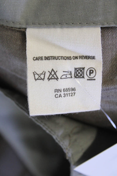DKNY Mens Creased Straight Leg Dress Pants Taupe Beige Wool Blend Size 33