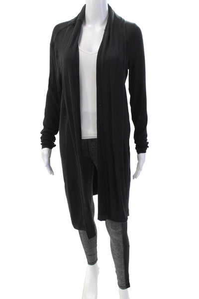 Athleta Womens Pull On Athletic Leggings Sweater Set Black Grey Size Small