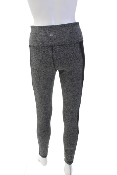 Athleta Womens Pull On Athletic Leggings Sweater Set Black Grey Size Small