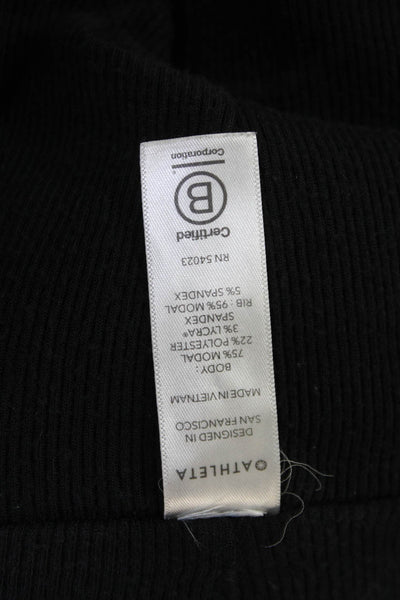 Athleta Womens Pull On Athletic Leggings Sweater Set Black Grey Size Small
