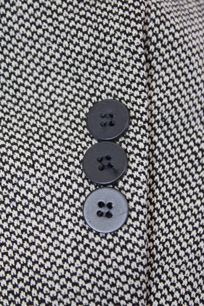 Donna Karan Signature Mens Wool Three-Button Collared Blazer Black Size 42