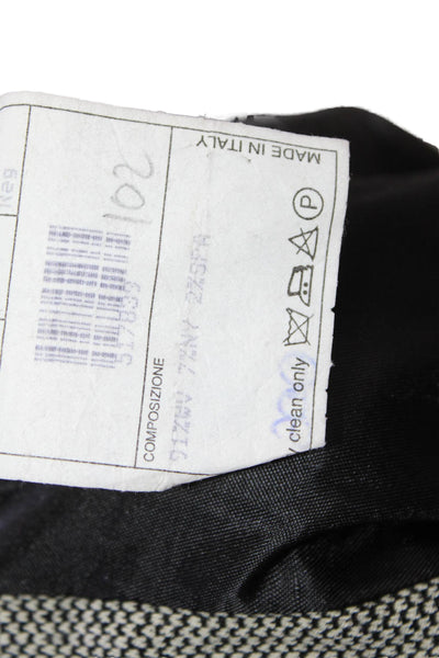 Donna Karan Signature Mens Wool Three-Button Collared Blazer Black Size 42