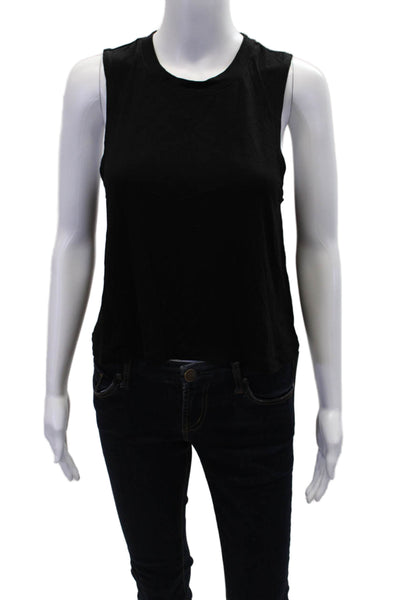Carbon38 Womens Sleeveless Crew Neck Pullover Tank Top Black Size Small