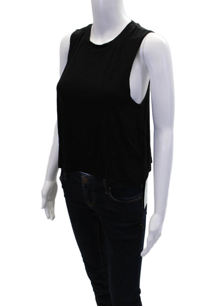 Carbon38 Womens Sleeveless Crew Neck Pullover Tank Top Black Size Small
