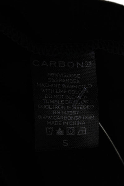 Carbon38 Womens Sleeveless Crew Neck Pullover Tank Top Black Size Small