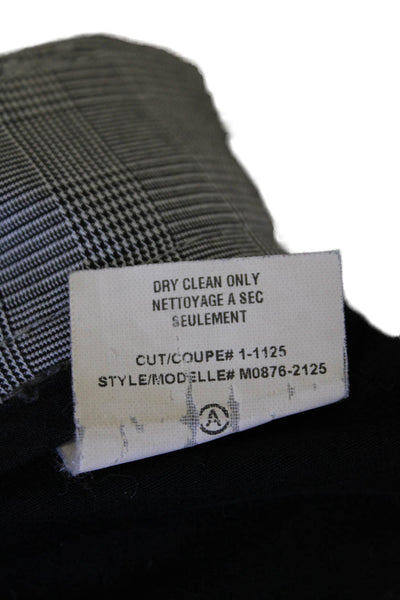 Vince Mens Cotton Glen Print Pleated Straight Leg Trouser Pants Gray Size 36