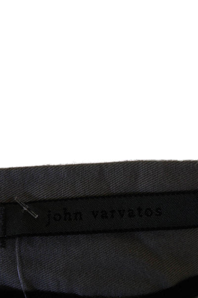 John Varvatos Mens Cotton Pleated Straight Leg Dress Pants Gray Size 52