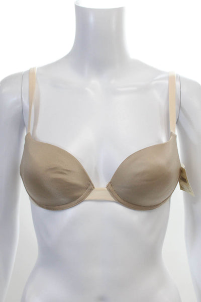 Simone Perele Womens Under Wire Plunge Bra Beige Size 34 A