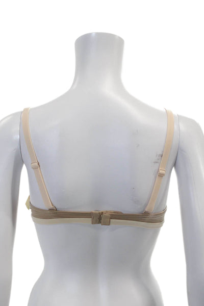 Simone Perele Womens Under Wire Plunge Bra Beige Size 34 A