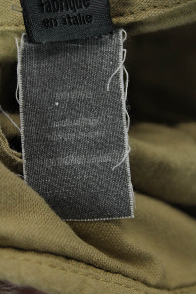 John Varvatos Mens Cotton Zip Lined Wide Leg Casual Pants Khaki Size EUR 50