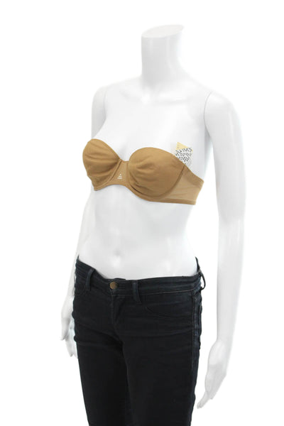 Simone Perele Womens Strapless Under Wire Bra Nutmeg Brown Size 34 A