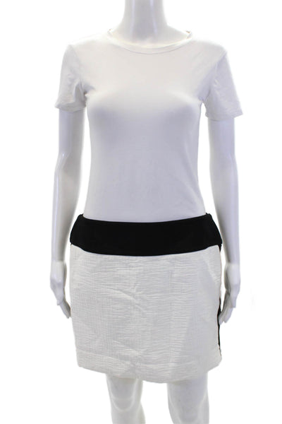 Helmut Lang X Barney's New York Womens Cotton Blend Mini Skirt White Size 10