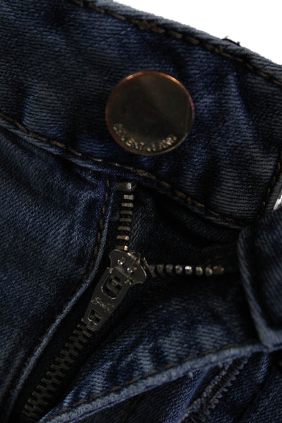 Seven 7 Womens Cotton Blend Four Pocket Mid-Rise Cropped Jeans Blue Size 6