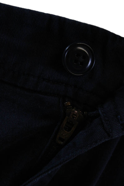 J Crew Womens Cotton 4 Pocket Button Closure Mid-Rise Chino Shorts Navy Size 4