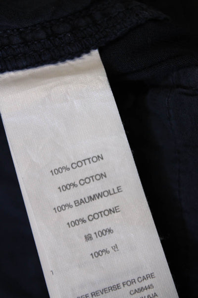 J Crew Womens Cotton 4 Pocket Button Closure Mid-Rise Chino Shorts Navy Size 4
