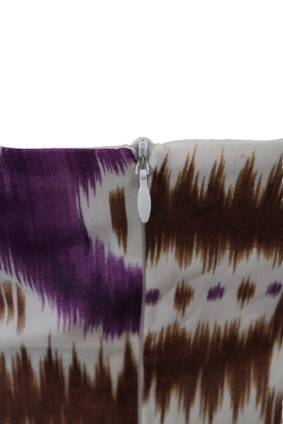Trina Turk Womens Cotton Abstract Printed Halter A-Line Dress Multicolor Size 2