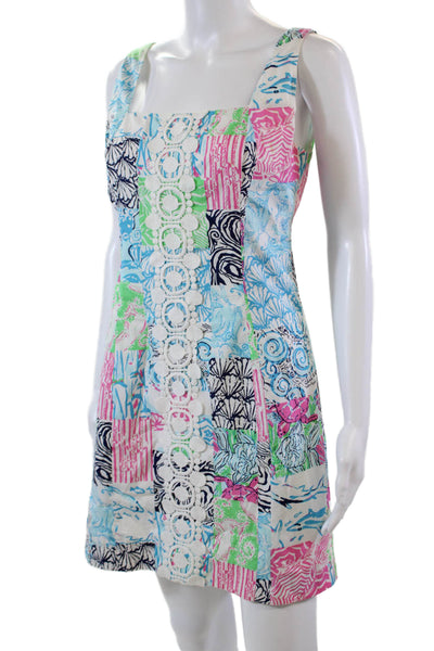 Lilly Pulitzer Womens Cotton Nautical Graphic Printed Mini Dress White Size 2