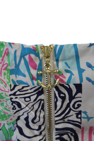 Lilly Pulitzer Womens Cotton Nautical Graphic Printed Mini Dress White Size 2