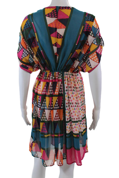 Maeve Anthropologie Womens Geometric Printed Mini Dress Multicolor Size 2