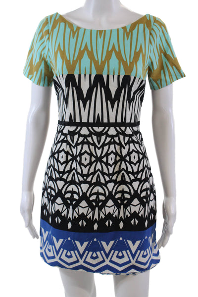 Plenty by Tracy Reese Womens Cotton Abstract Printed Mini Dress Black Size S