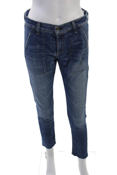 Rag & Bone Women's Midrise Pocket Medium Wash Skinny Denim Pants Size 25