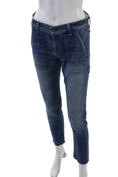 Rag & Bone Women's Midrise Pocket Medium Wash Skinny Denim Pants Size 25