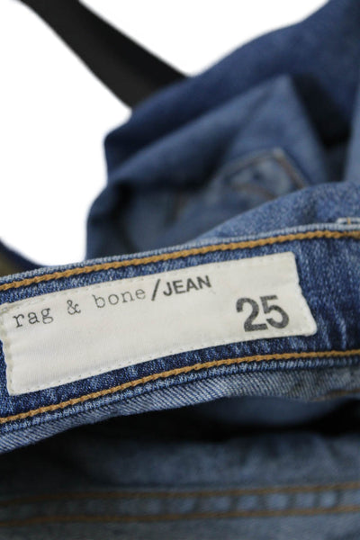 Rag & Bone Women's Midrise Pocket Medium Wash Skinny Denim Pants Size 25