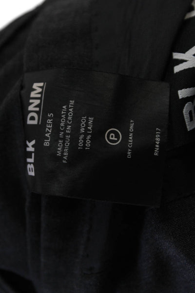 BLK DNM Mens Wool Notch Collar Two Button Long Sleeve Blazer Charcoal Size 54