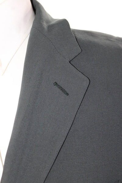 Helmut Lang Mens Wool Three Button Notch Collar Lined Blazer Dark Green Size 52