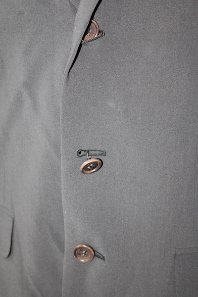 Helmut Lang Mens Wool Three Button Notch Collar Lined Blazer Dark Green Size 52