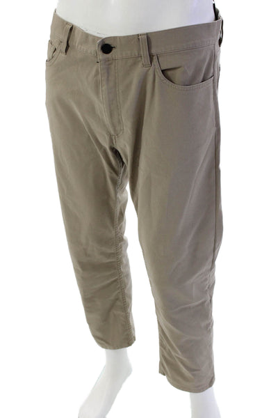 Theory Men's Five Pocket Button Closure Straight Leg Pants Beige Size 34