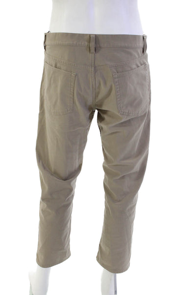 Theory Men's Five Pocket Button Closure Straight Leg Pants Beige Size 34