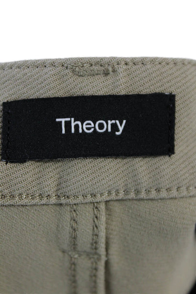 Theory Men's Five Pocket Button Closure Straight Leg Pants Beige Size 34