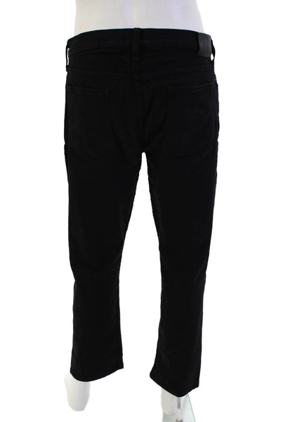 Paige Men's Five Pocket Button Closure Straight Leg Jean Pants Black Size 33