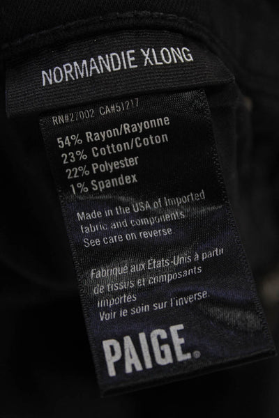 Paige Men's Five Pocket Button Closure Straight Leg Jean Pants Black Size 33