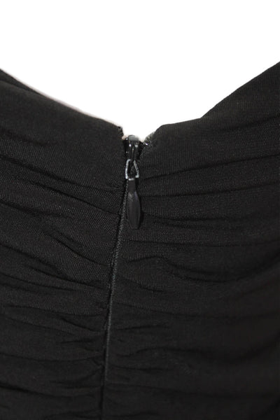 Ser.O.Ya Womens One Shoulder Long Sleeve Cinched Mini Dress Black Size S