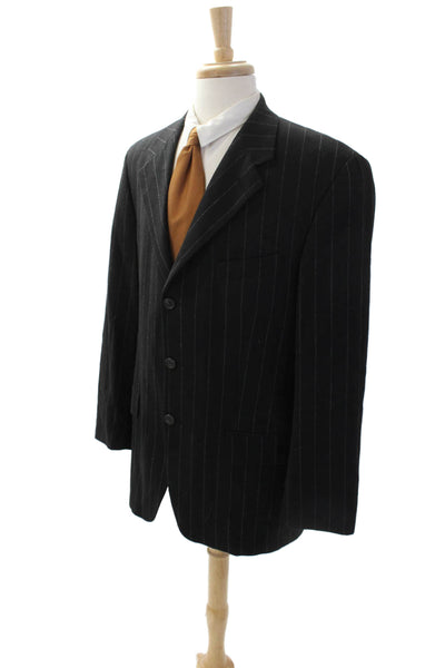 Ralph Ralph Lauren Men's Long Sleeves Blazer Jacket Pinstroiped Black Size 42