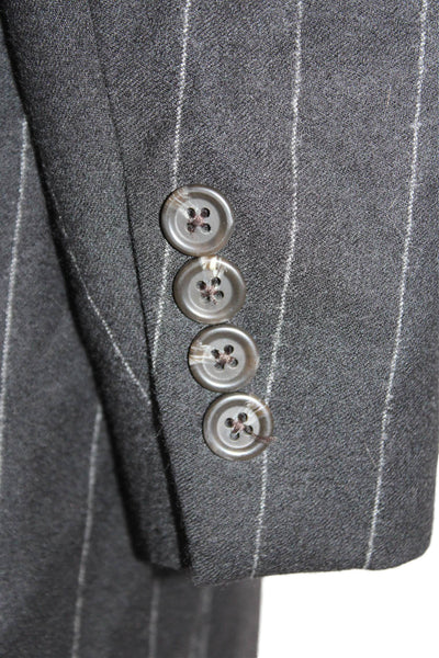Ralph Ralph Lauren Men's Long Sleeves Blazer Jacket Pinstroiped Black Size 42