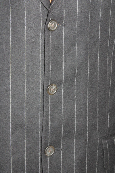 Ralph Ralph Lauren Men's Long Sleeves Blazer Jacket Pinstroiped Black Size 42