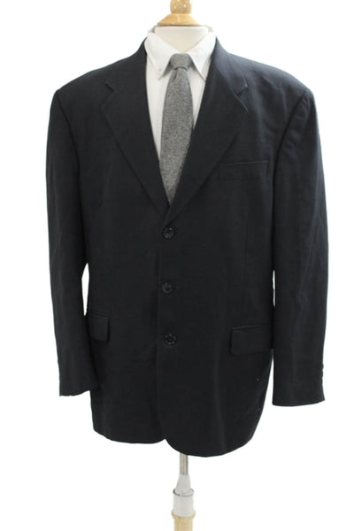 Jack Victor Mens Three Button Closure Long Sleeve Suit Jacket Midnight Size 42