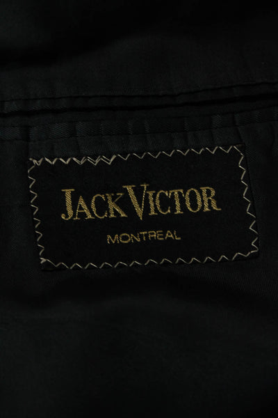 Jack Victor Mens Three Button Closure Long Sleeve Suit Jacket Midnight Size 42