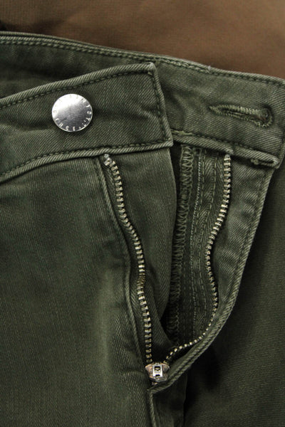 L Agence Womens Zipper Fly High Rise Margot Skinny Jeans Green Denim Size 27
