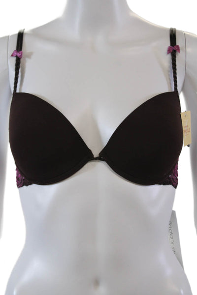 Simone Perele Womens Braided Strap Underwired Full Coverage Bra Brown Size 32D