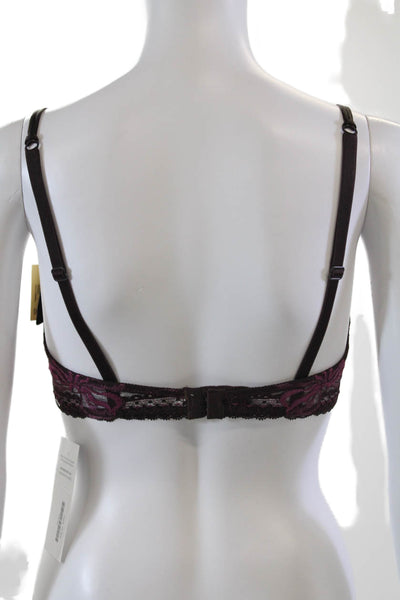 Simone Perele Womens Braided Strap Underwired Full Coverage Bra Brown Size 32D