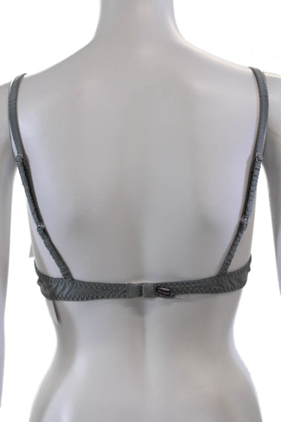 Princesse Tam Tam Womens Lace Trim Adjustable Balconette Bra Gray Size 34A